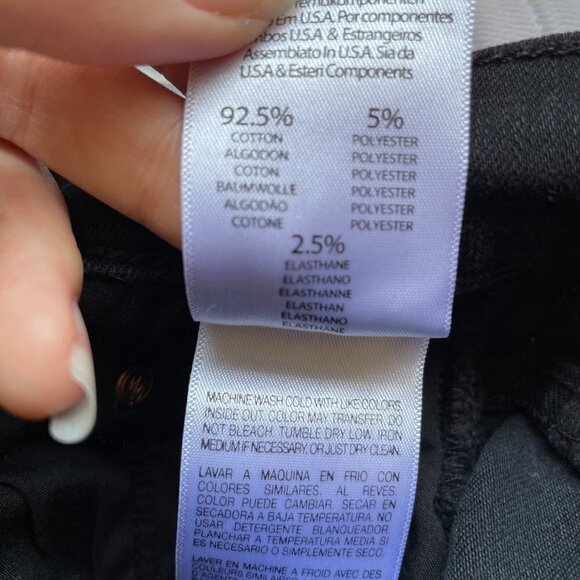 Mother The Insider High-Rise Crop Step Fray Guilty Racer Stripe Jeans Black Size - Picture 10 of 12